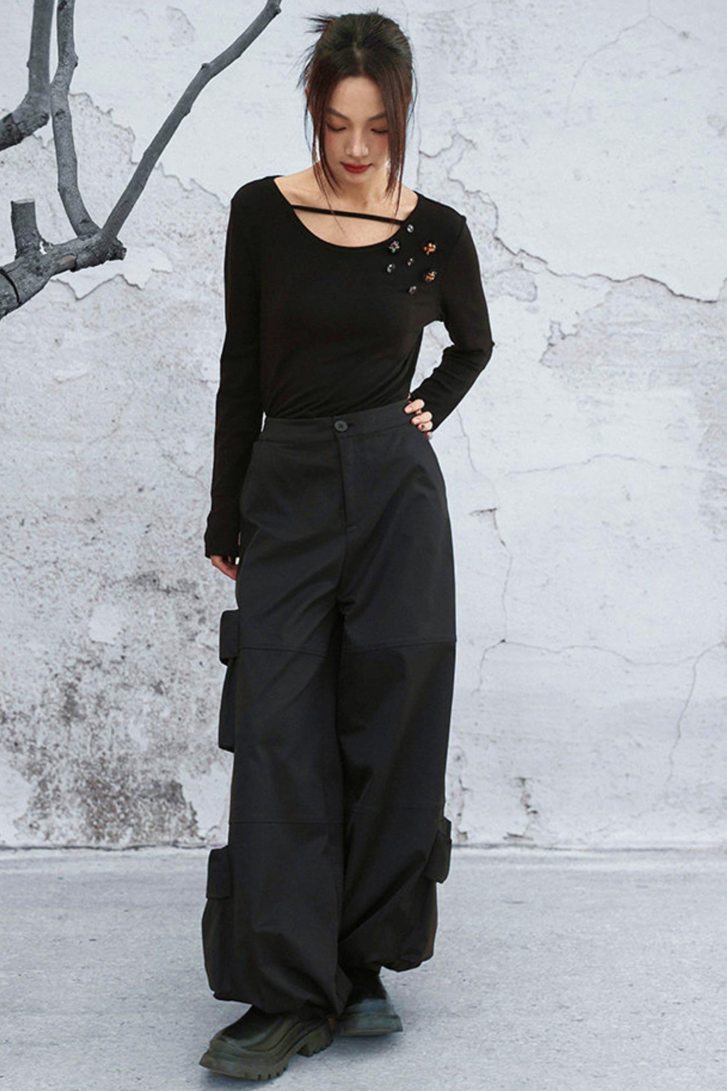 ユニセックスマルチポケットカーゴパンツ