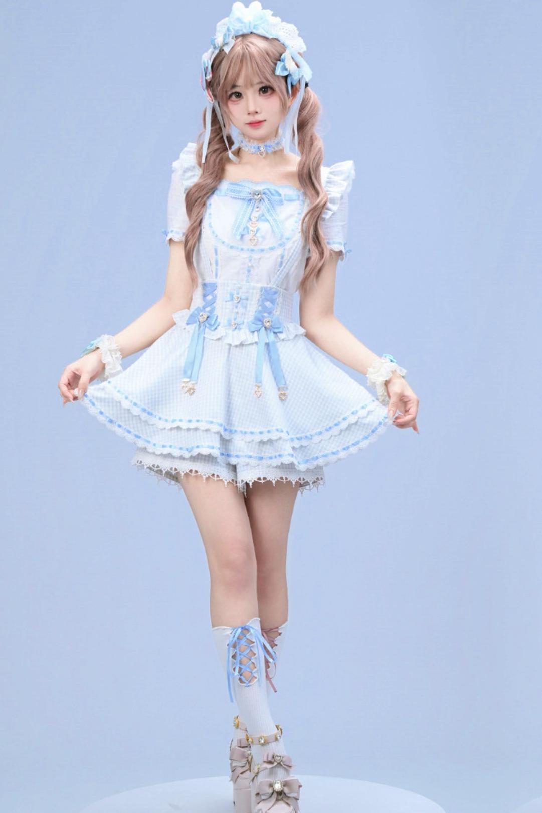 [Pre-order Item] Doll Girly Ryousangata Top + Skirt