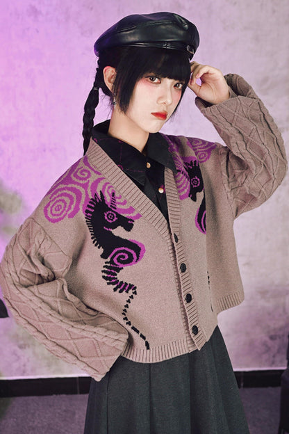 アンブライドゥルドチェスジャカードカーディガン
