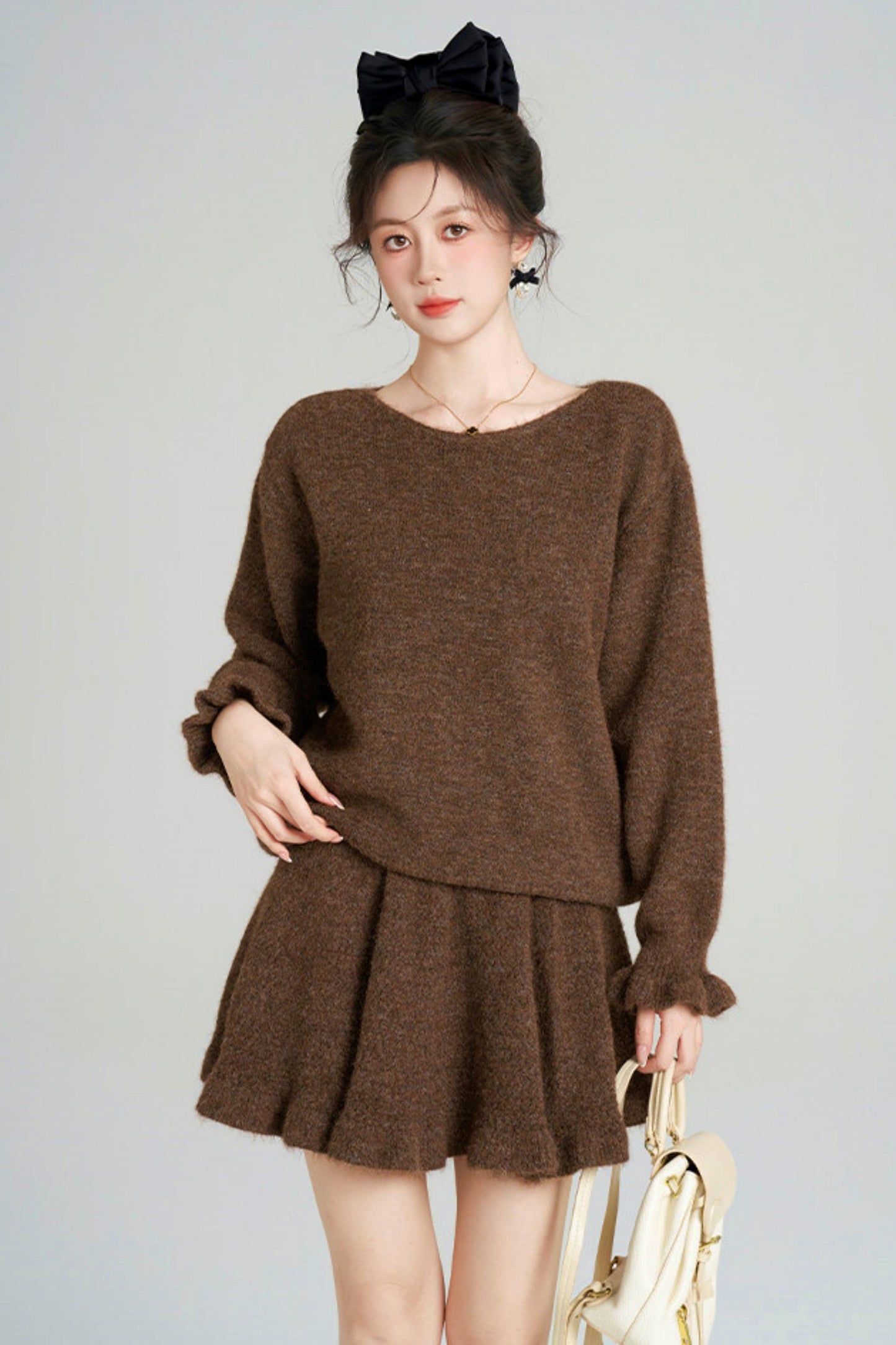 フレンチカジュアルトップス＋フレアスカート