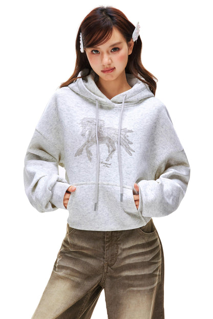 Pegasus Print Hooded Sweatshirt