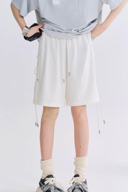 クロップドサイドタイカジュアルパンツ