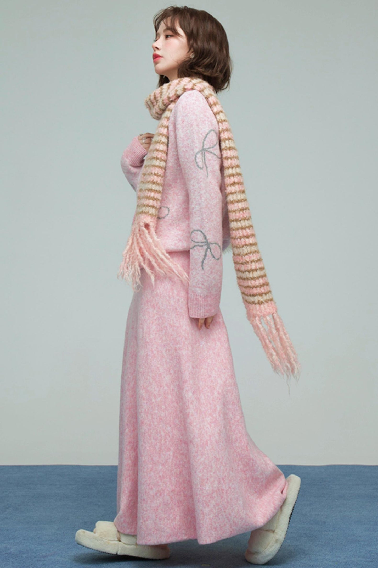 スウィートジャカードニットカーディガンセット