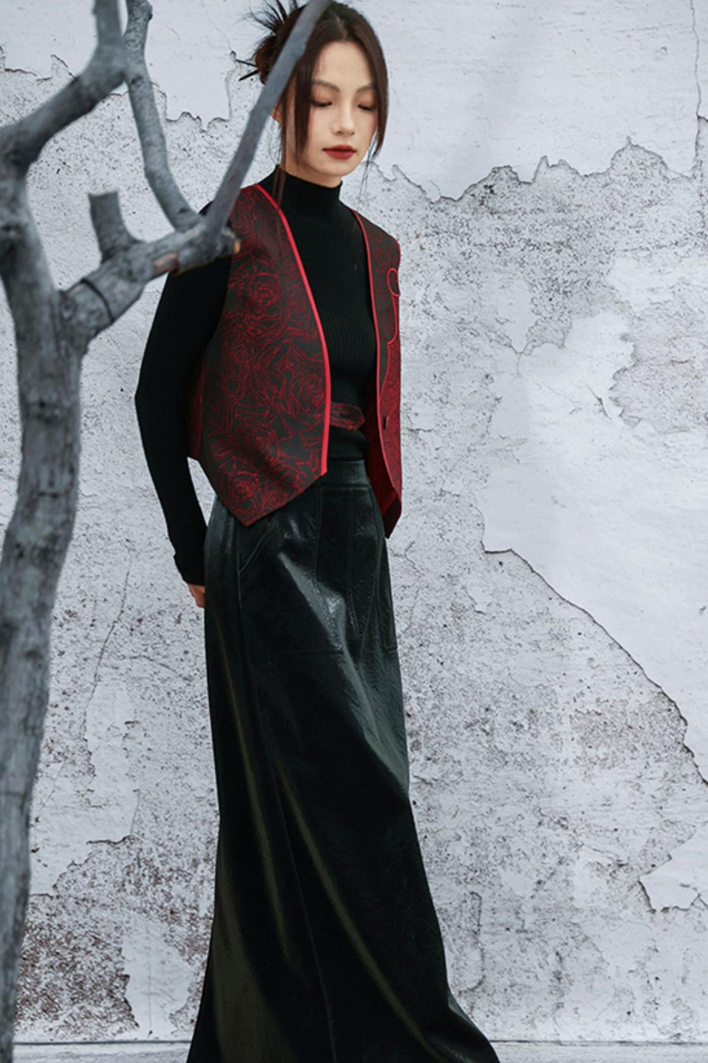 レトロローズジャカードベスト