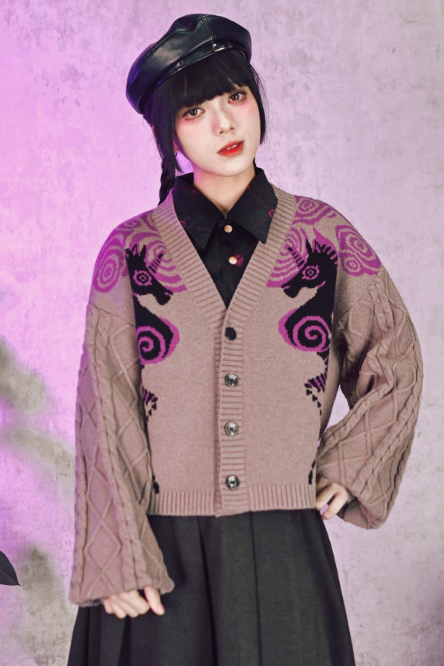 アンブライドゥルドチェスジャカードカーディガン