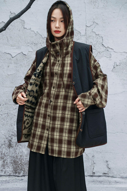 モードフードチェックトップス