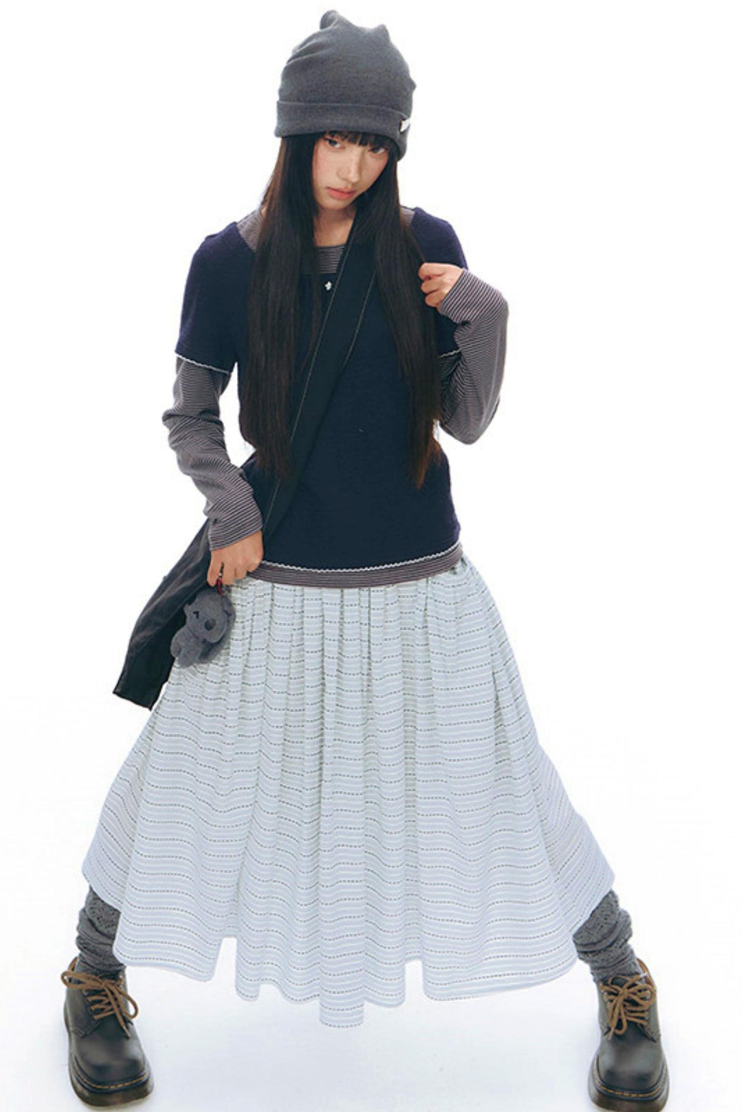 コントラストカラーレイヤートップス