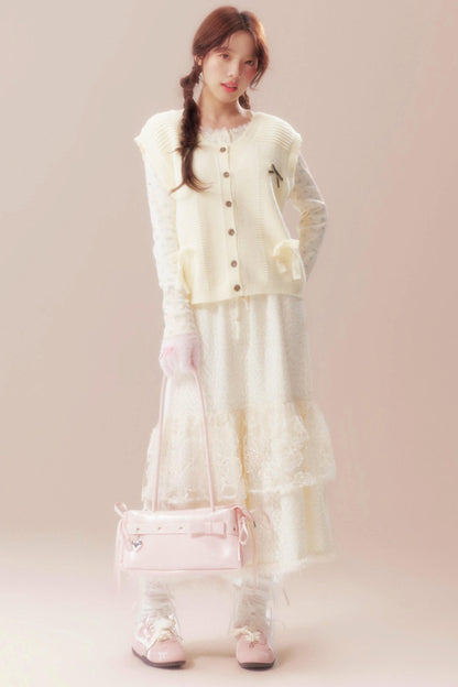 ムーンライトソングリボンニットベスト