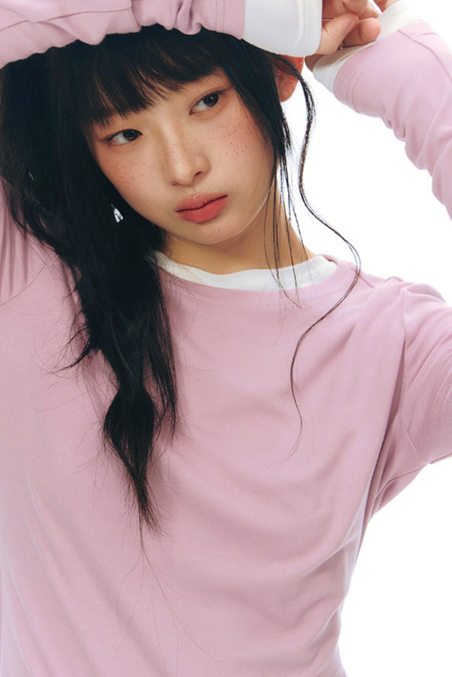 Y2Kボタンレイヤードトップス