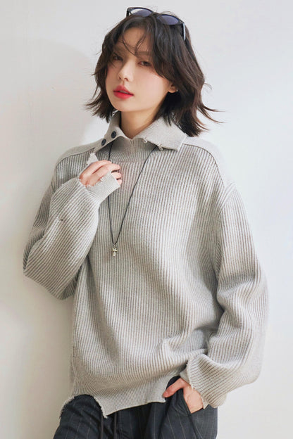 Basic Knit Turtleneck Sweater
