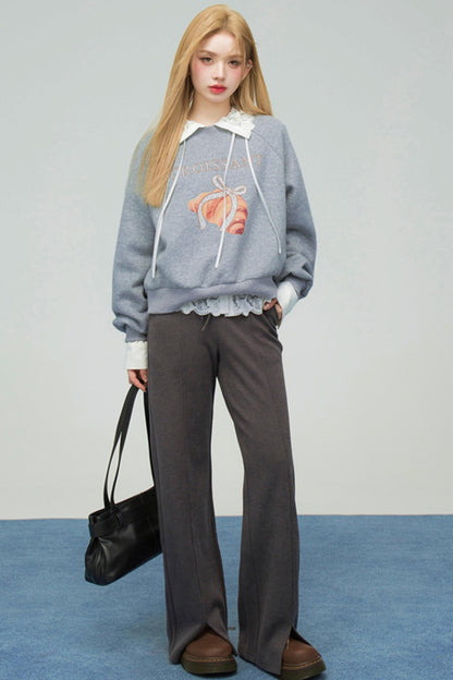 クロワッサングレーラパードスウェット