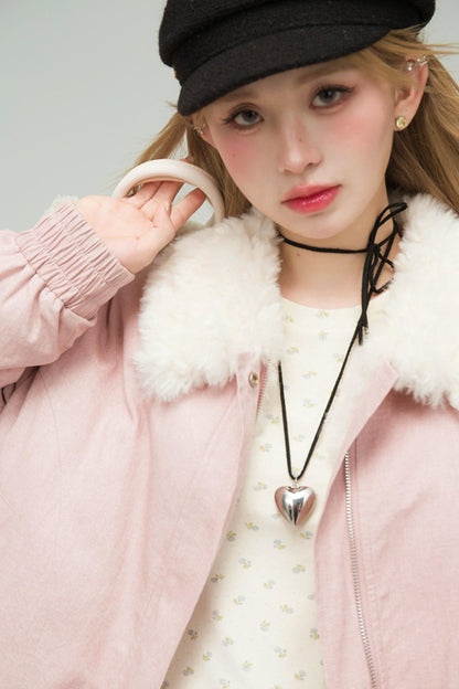 ミルキーアプリコットフローラルトップス