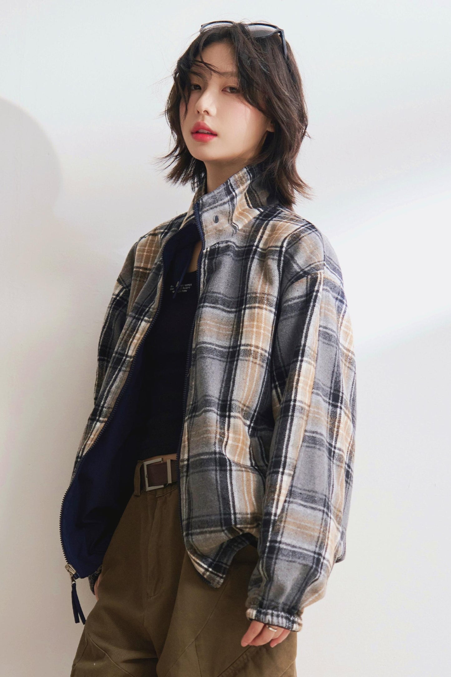 ダブルサイドスタンドカラージャケット