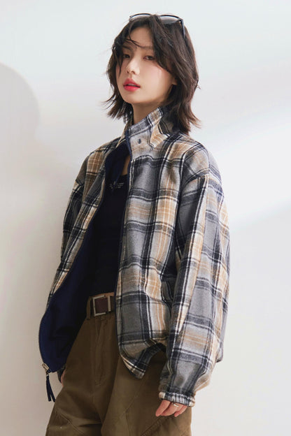 ダブルサイドスタンドカラージャケット