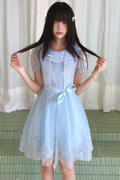 Princess Lace Doll Collar Dress