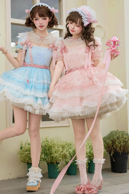 [Vorbestellartikel] Sommer-Karussell-Ballerinakleid + Accessoires