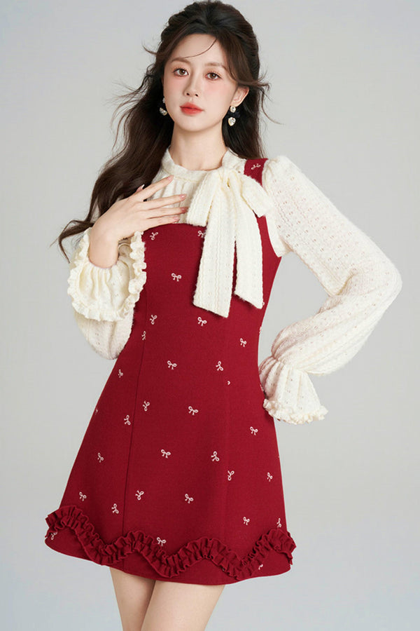 Sweet Red Vest Dress + Top