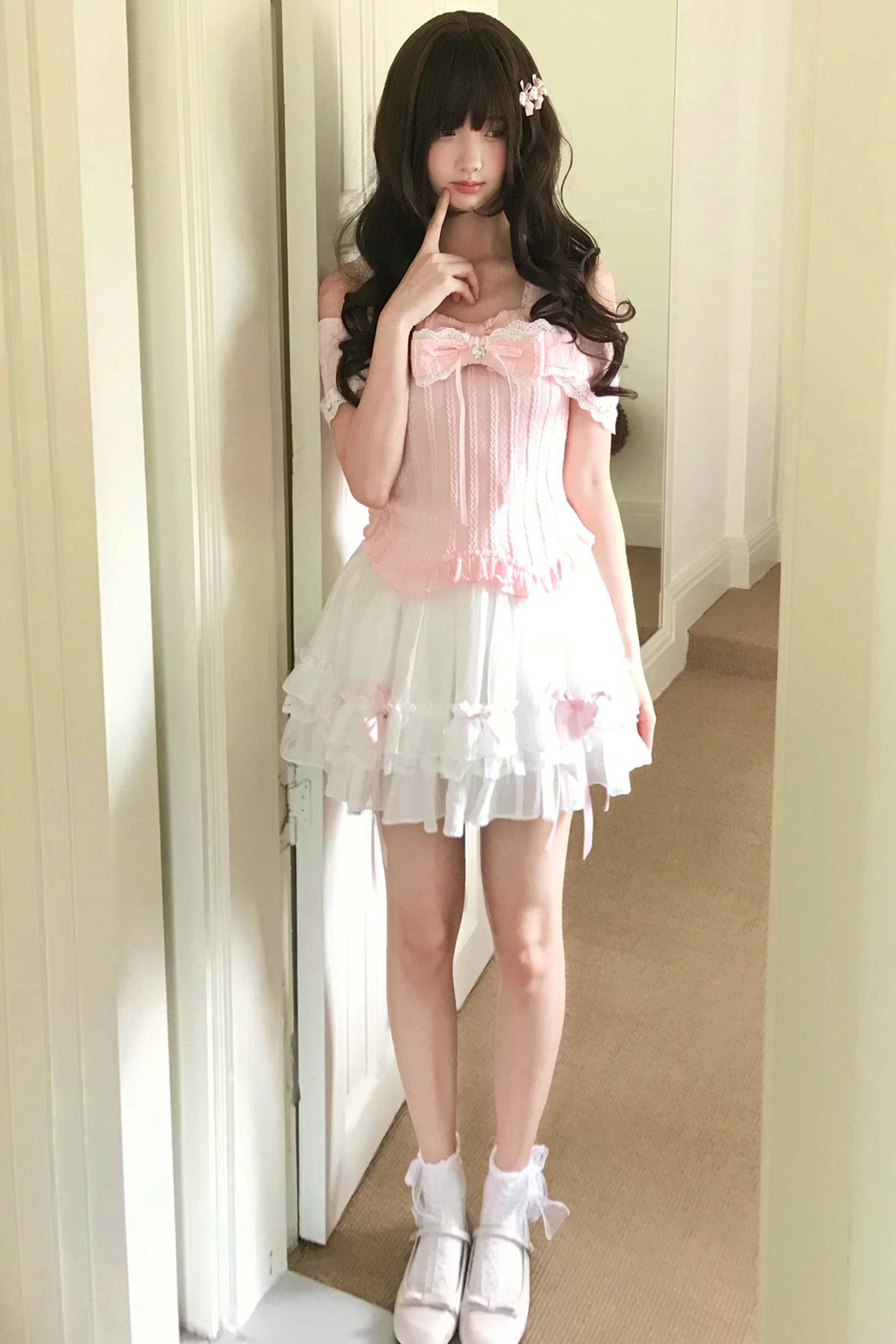 Top estilo muñeca princesa de leche