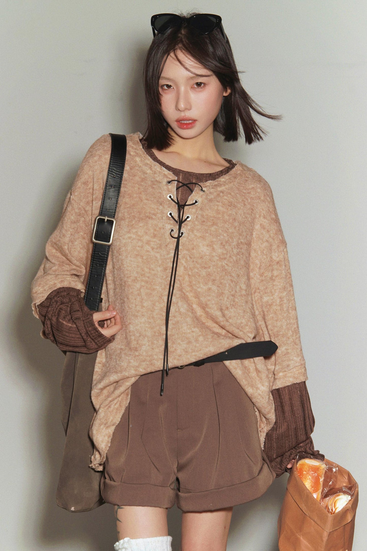 Gravity-Patchwork-Colorblock-Oberteil