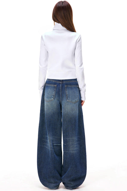 サイバーパンクスリムフィットジップトップス