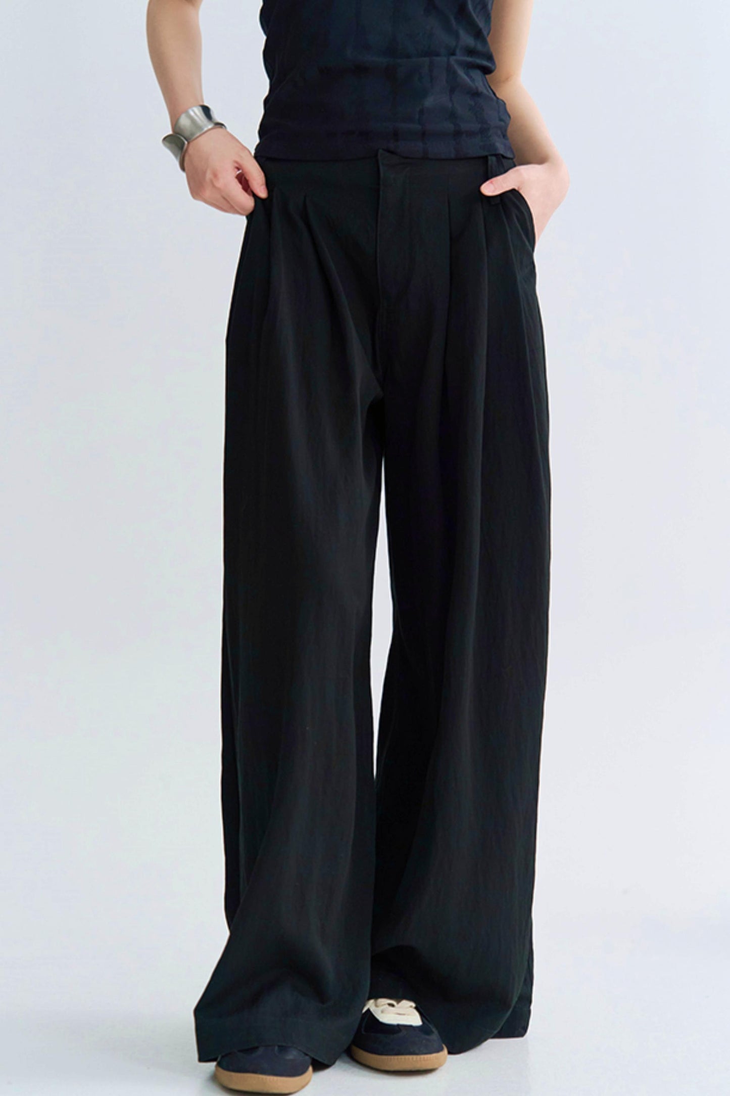 ハイウエストモップスタイルパンツ
