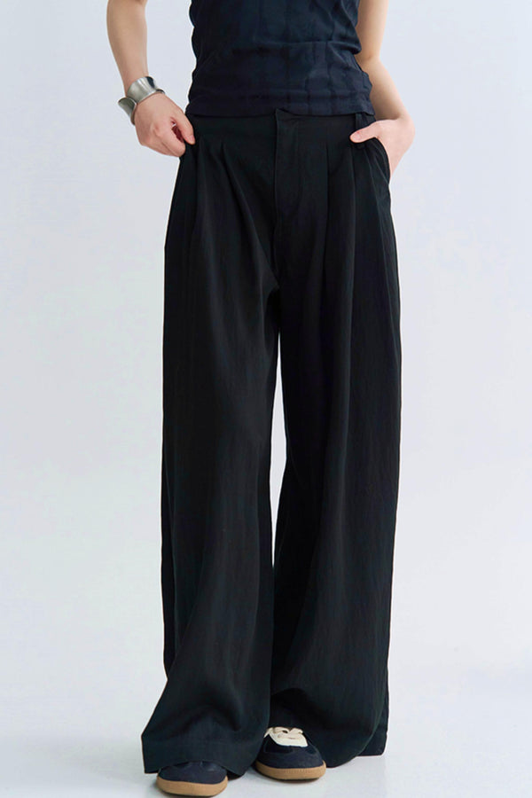 ハイウエストモップスタイルパンツ