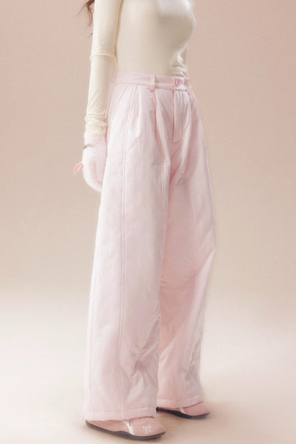 Sweet Collar Straight Wide Pants