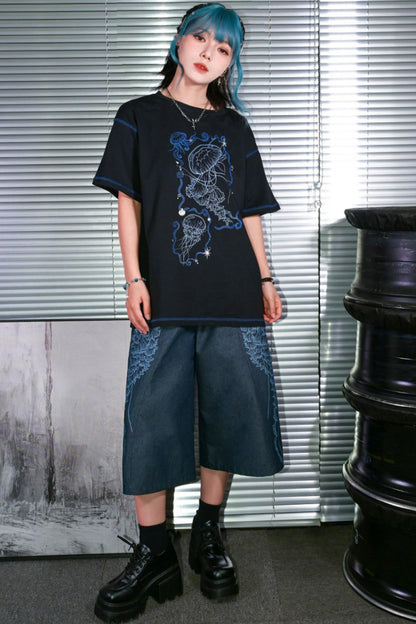 Blue Realm Jellyfish Cotton Top