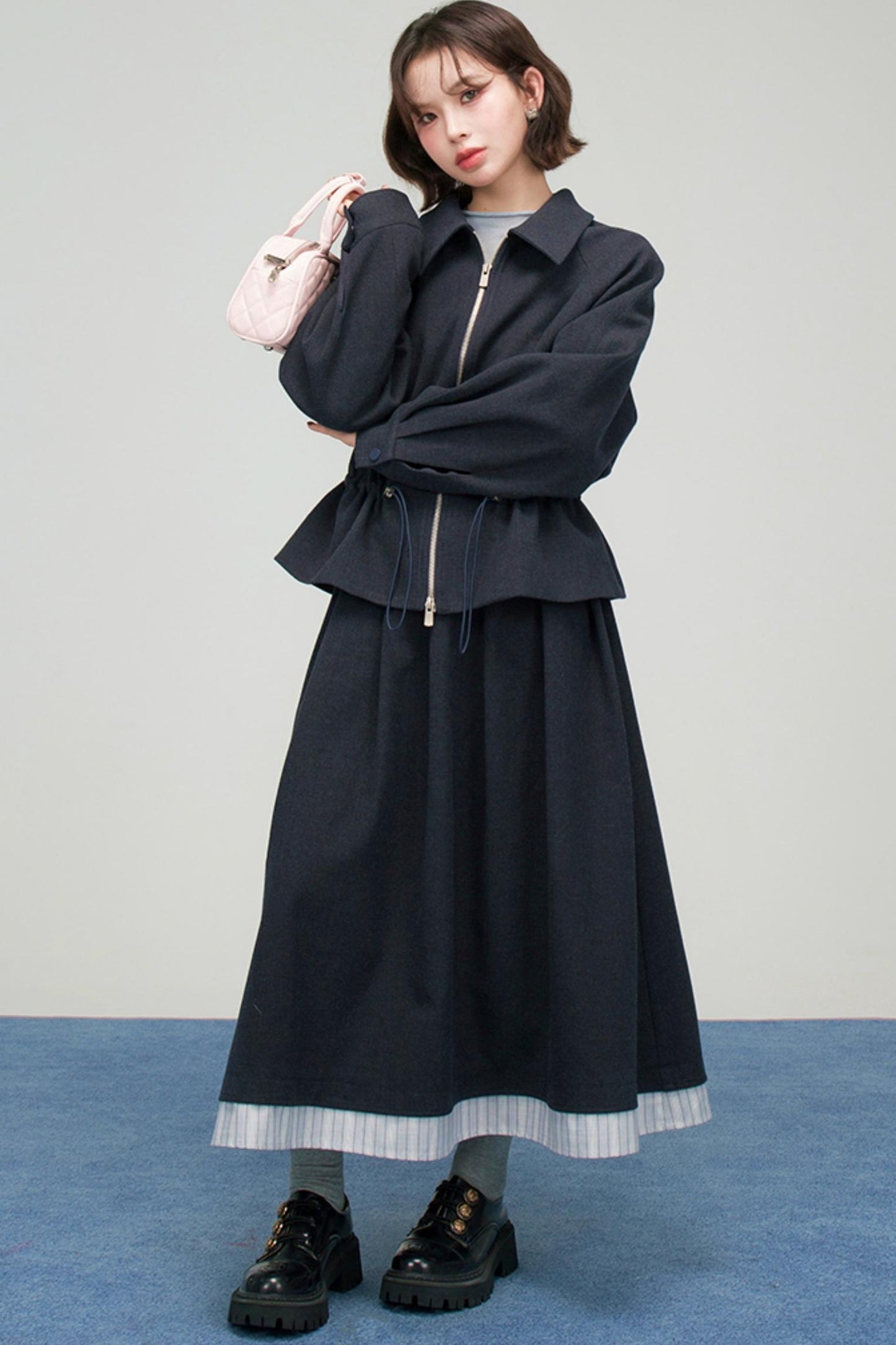 ディープシーブルージャケットスカートセット