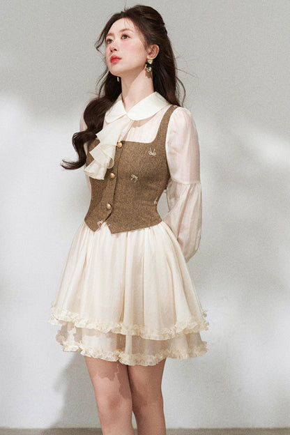 프렌치 니치 포트 투 피스 드레스