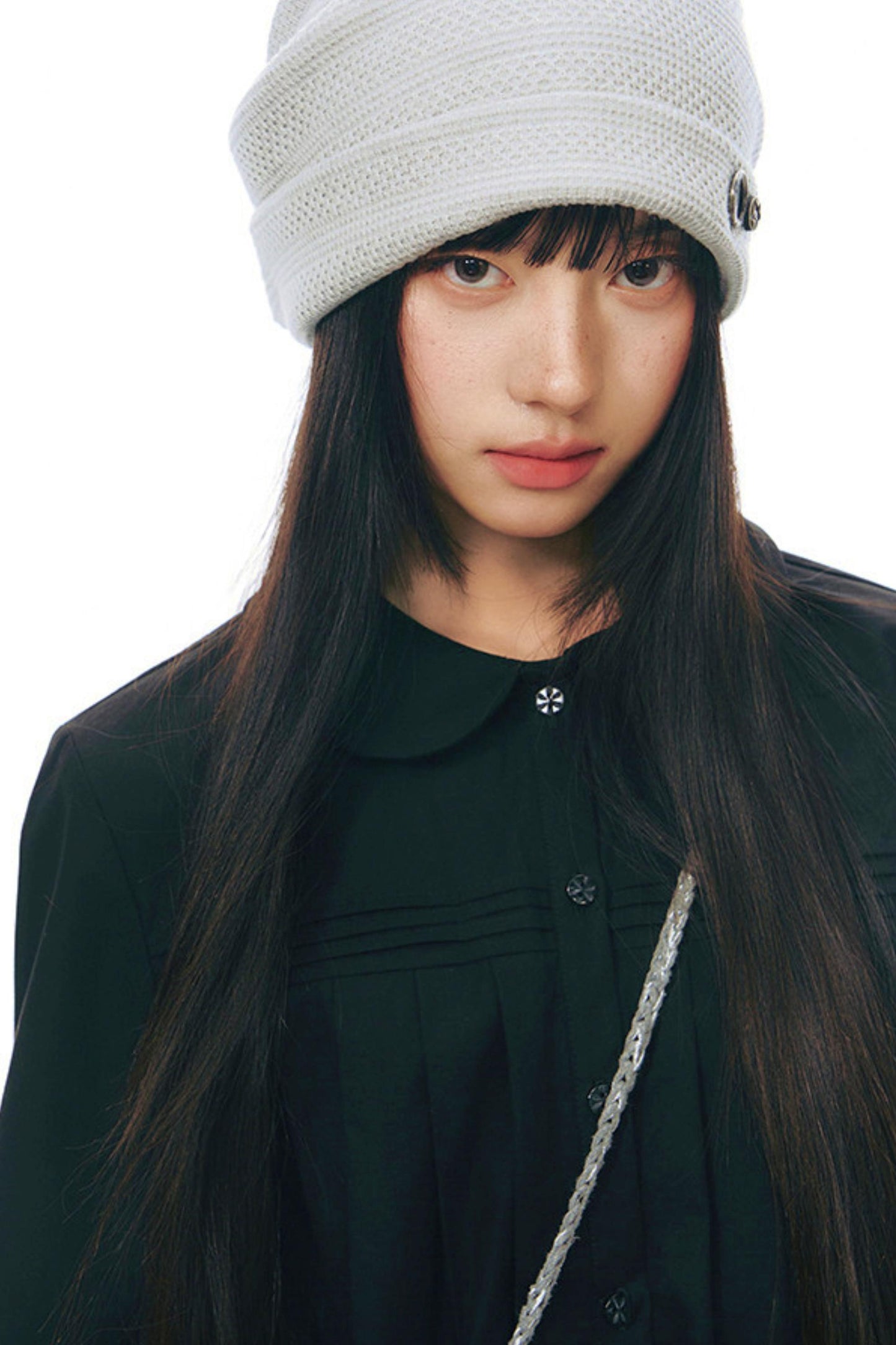 ドールカラープリーツコットンブラウス