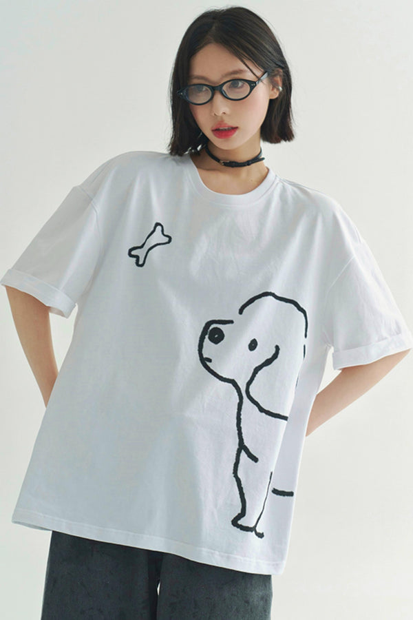 Camiseta con gráfico de cachorro