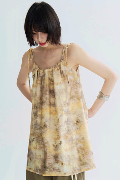 Tie-dye Butterfly Print Camisole