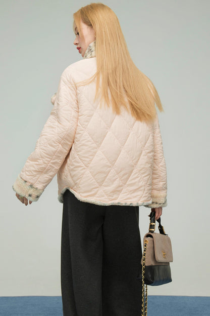 ローズピンクリバーシブルコットンジャケット