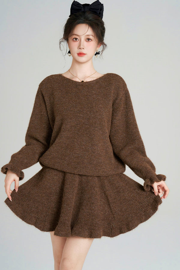 フレンチカジュアルトップス＋フレアスカート