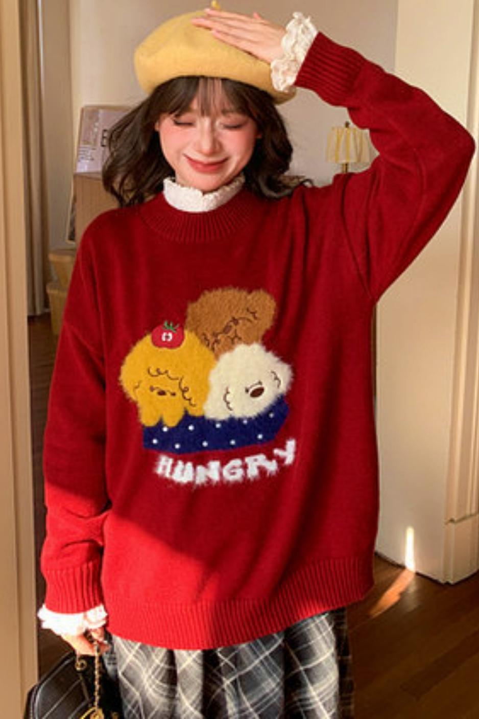 キュートパピーニットセーター