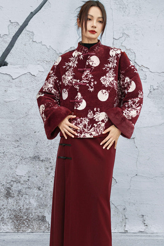 シニールバンブーリーフコート