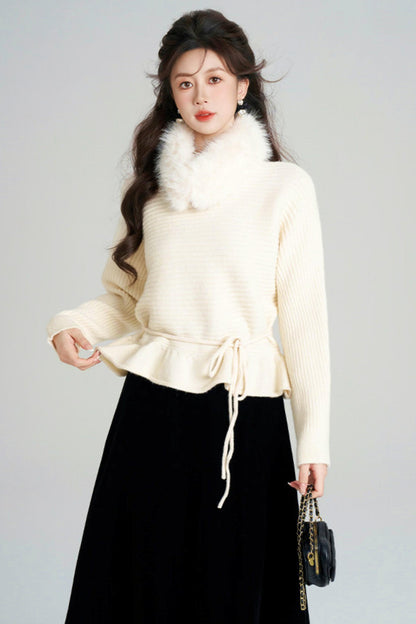 Retro Girly French Sweater + Skirt