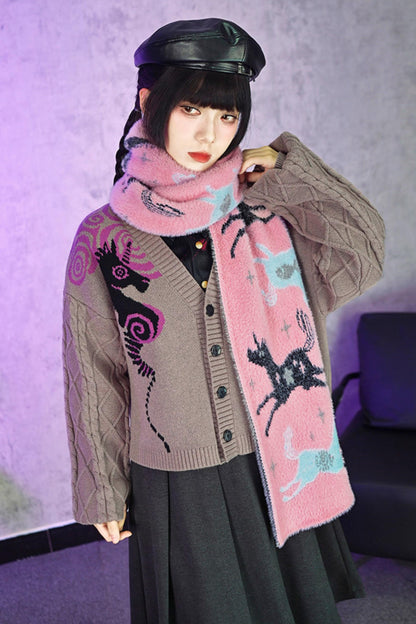 アンブライドゥルドチェスジャカードカーディガン