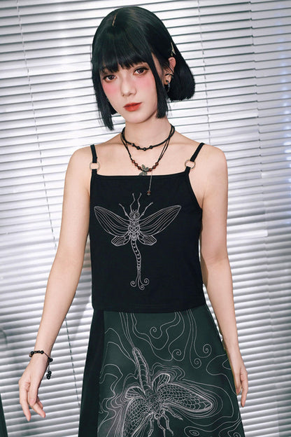 Short-Sleeved Eternity Print Top