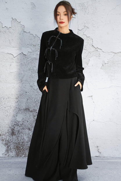 Vertical Striped Duchesnile Cardigan