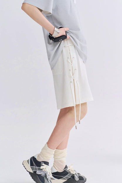 クロップドサイドタイカジュアルパンツ