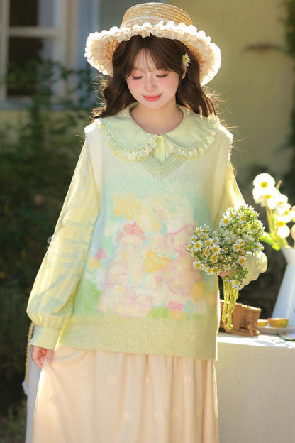 포레스트 돌 칼라 블라우스