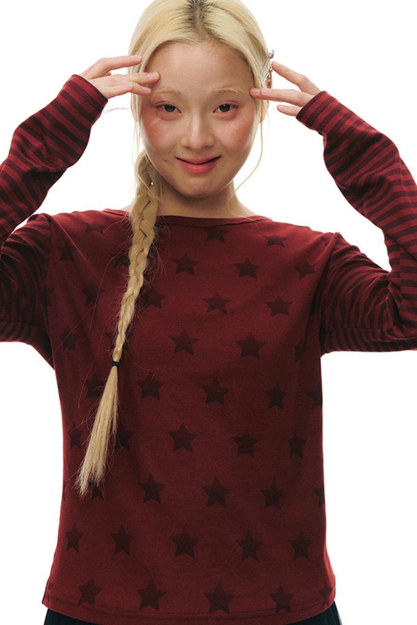 스타 보더 패치워크 탑