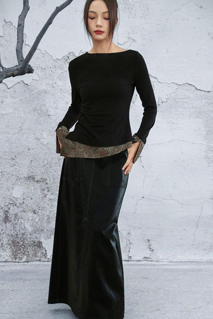 フィッシュスケールジャカードトップス