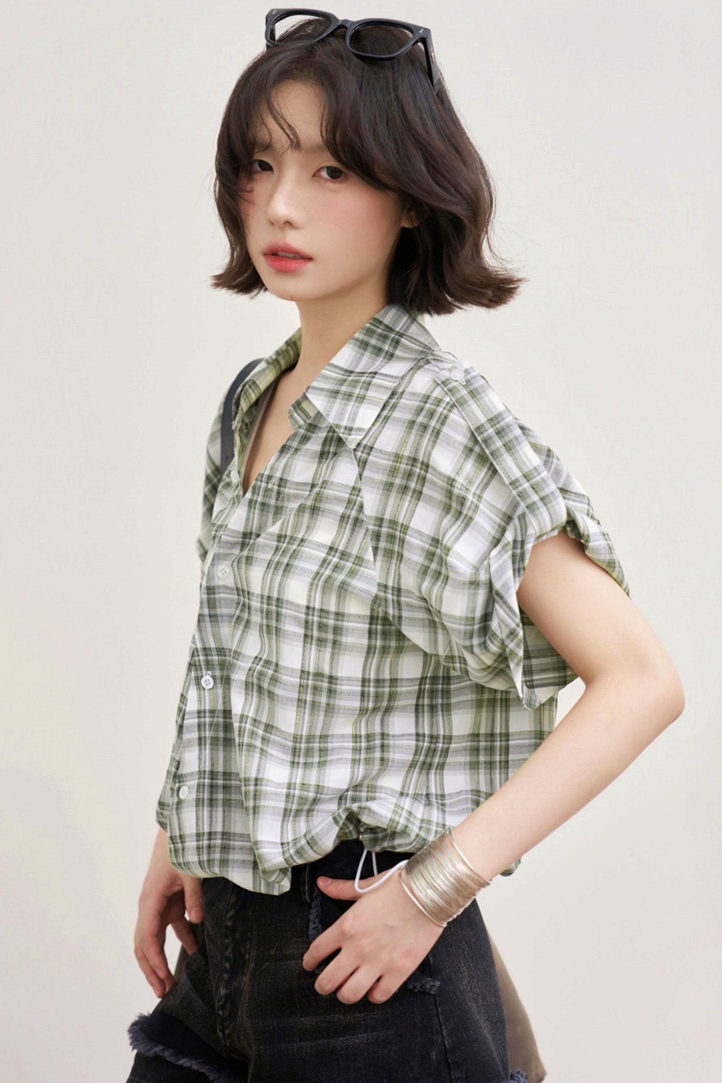 Retro Plaid Design Shirt