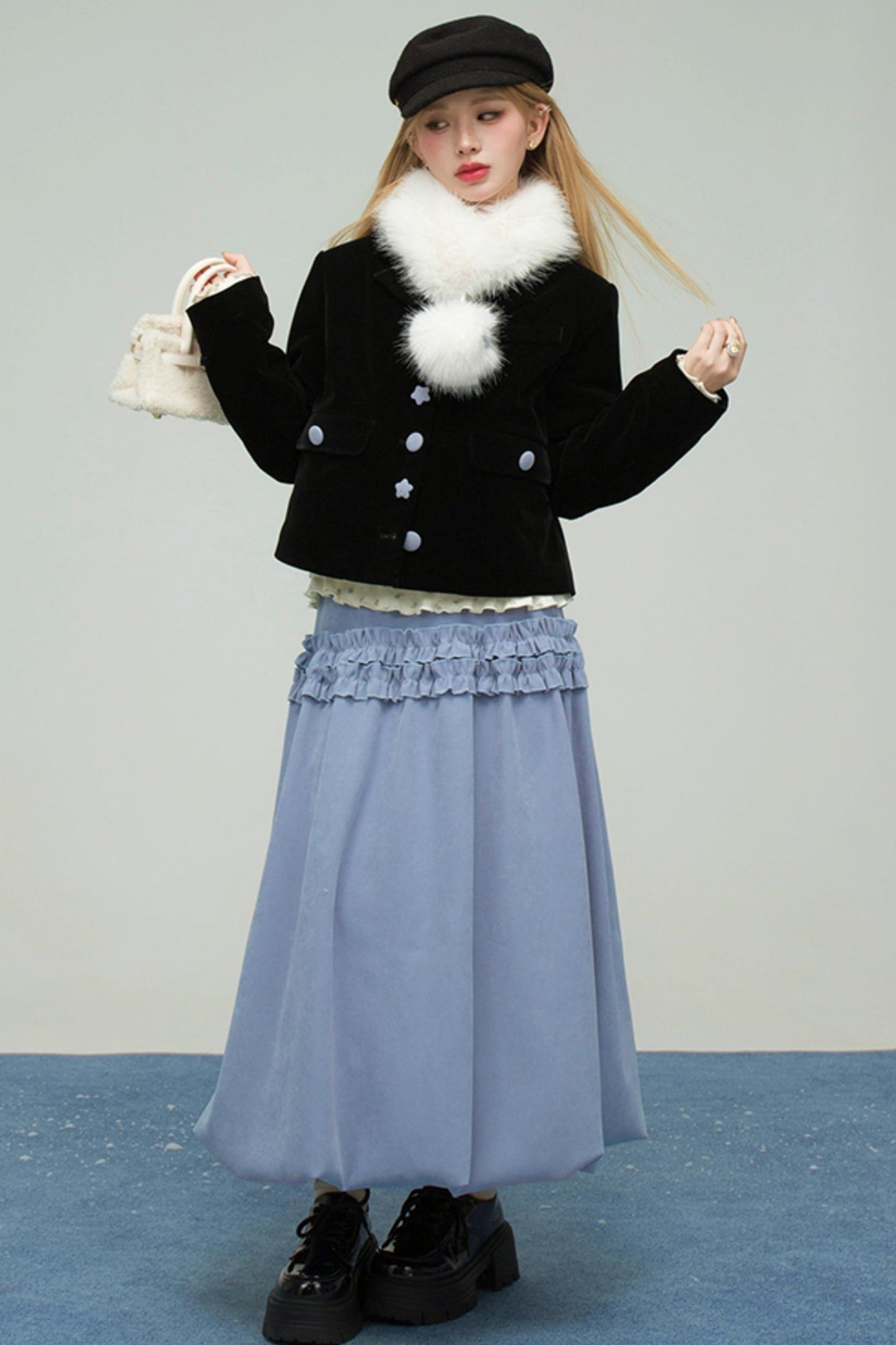 スウィートハートラッフルドバッドスカート