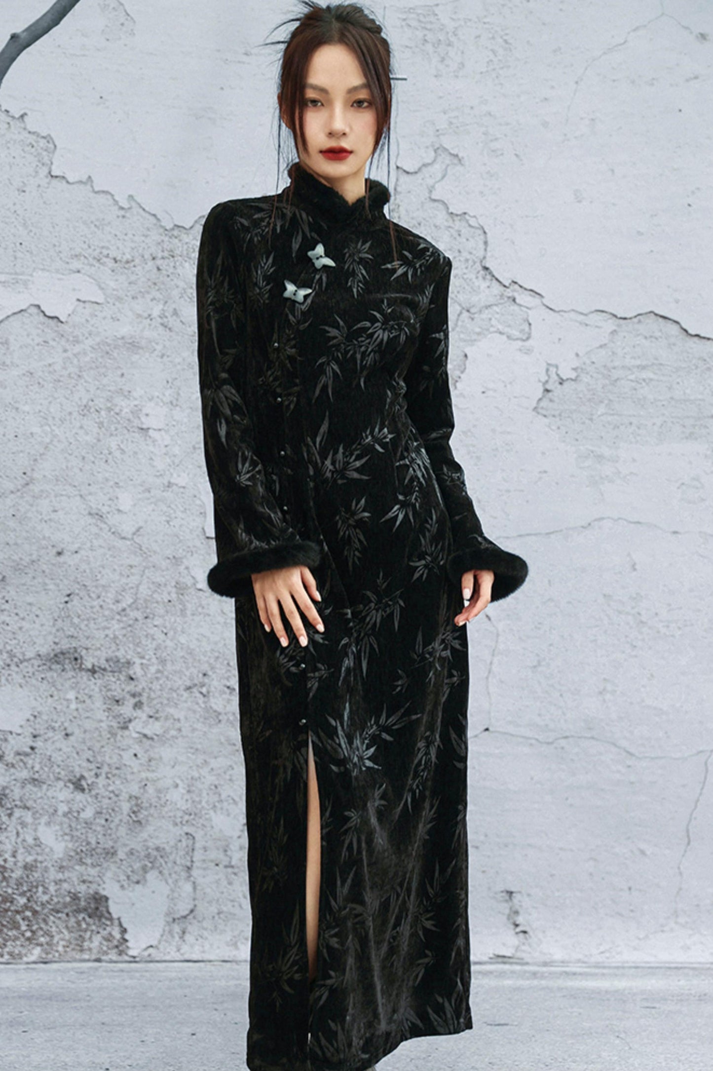 バンブーリーフチョンシャムドレス