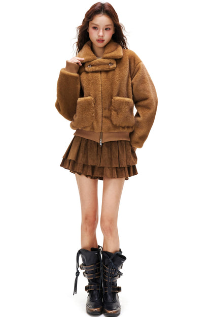 スエードラッフルドスカート