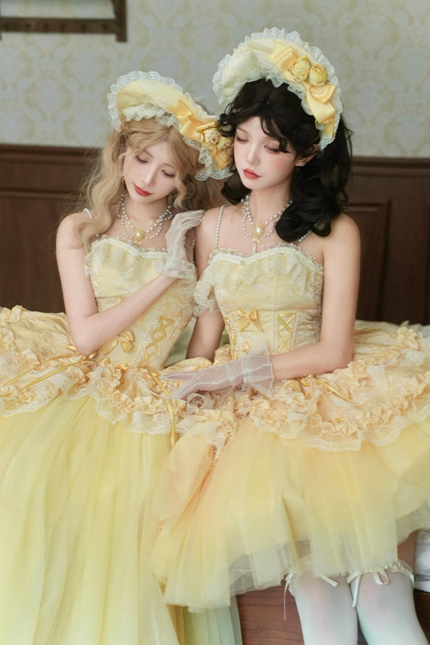 Flower Sweet Mesh Corset Lolita Setup